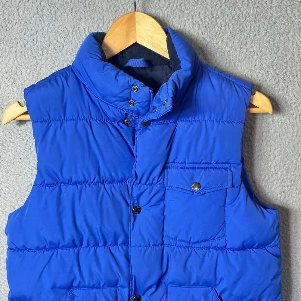 GapKids Vest Kids L 10 Blue Sleeveless Button Closure Puffer Zip Snap‎ Vest